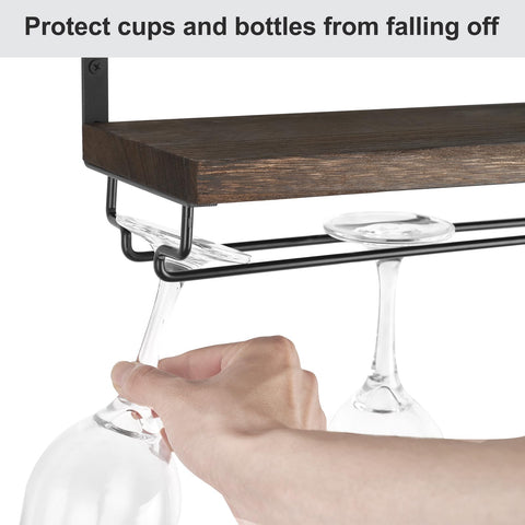 Mkono kitchen and bar wall storage for bottles and mugs