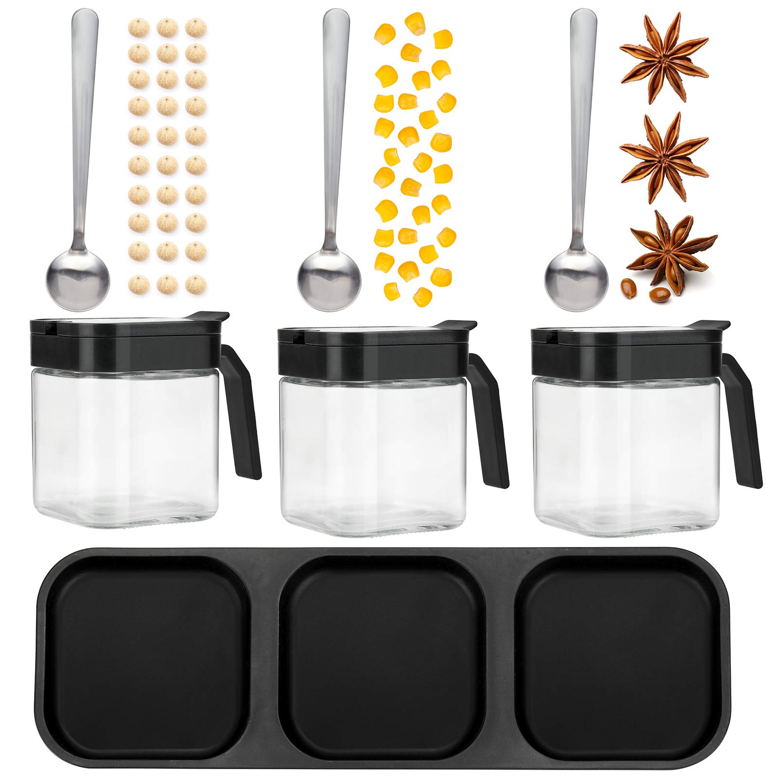 Mlici clear glass jar with wide mouth for easy filling.