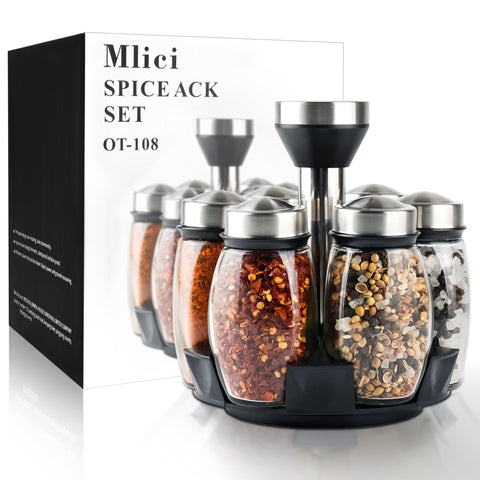 Mlici countertop organizer saves space while simplifying meal prep.