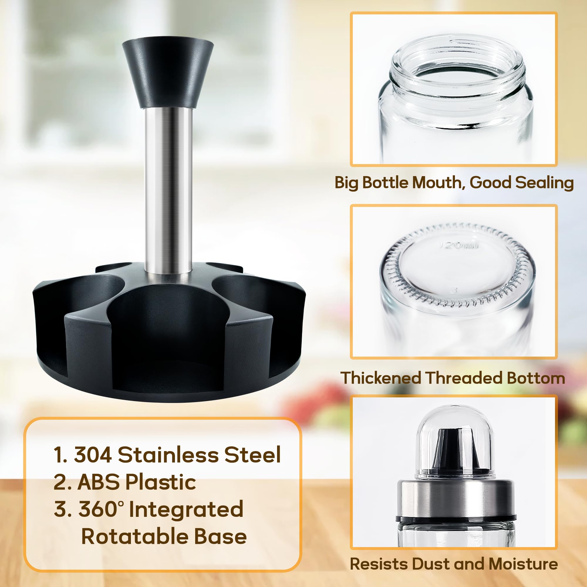 Mlici stainless steel salt and pepper dispensers with a modern finish