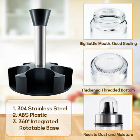 Mlici stainless steel salt and pepper dispensers with a modern finish