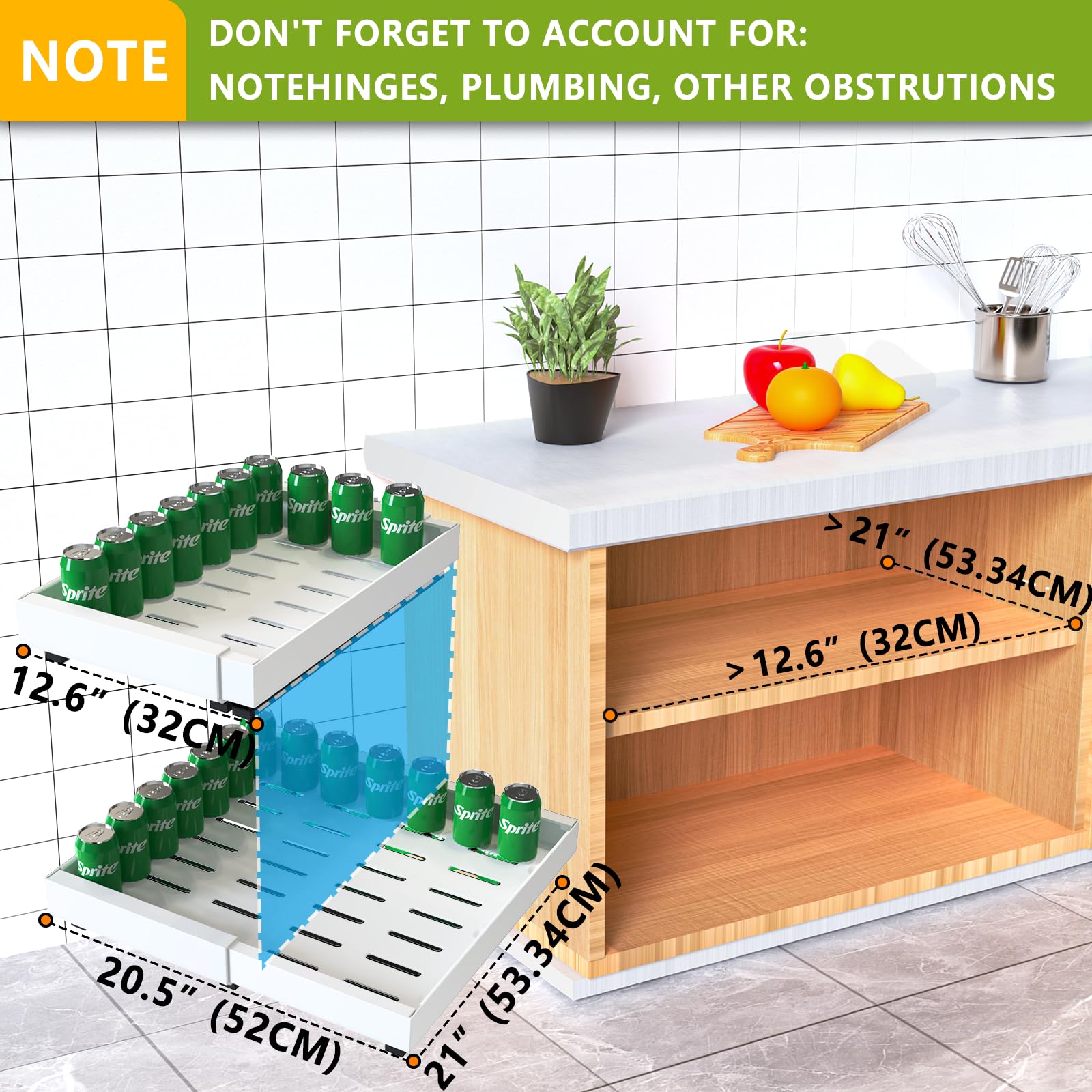 Mlinavn 80-pound load capacity supports pots and cans safely.