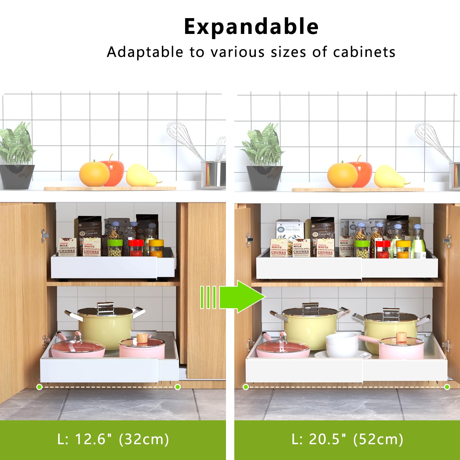 Mlinavn upgraded three rails provide smooth, quiet drawer slides.