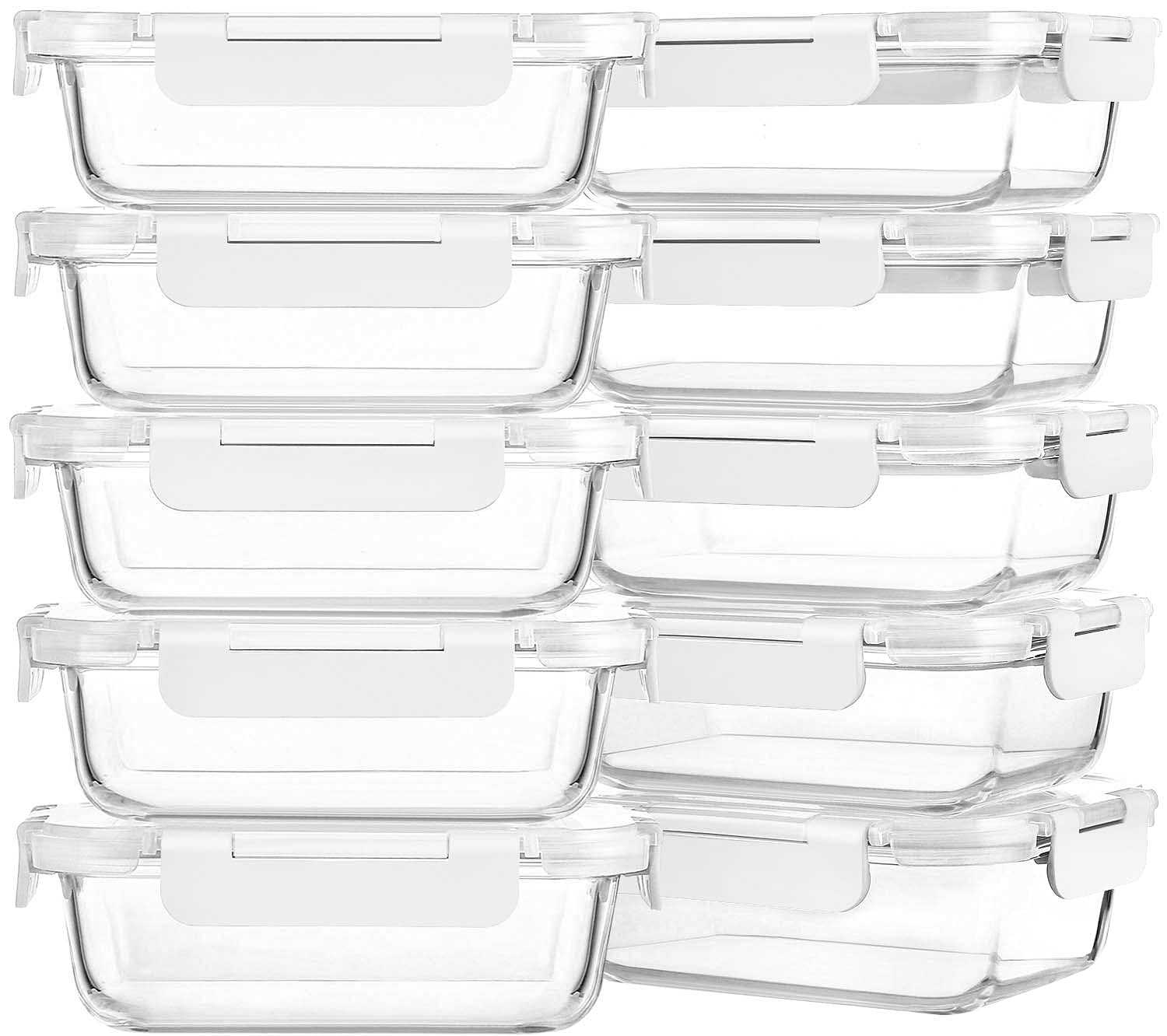 M MCIRCO 22oz glass meal prep container with lid for easy portioning.