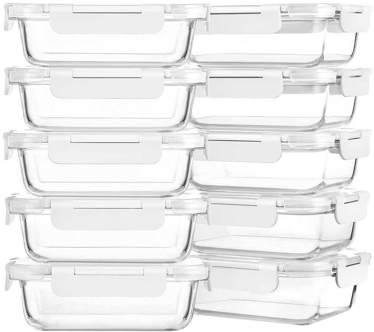 M MCIRCO 22oz glass meal prep container with lid for easy portioning.