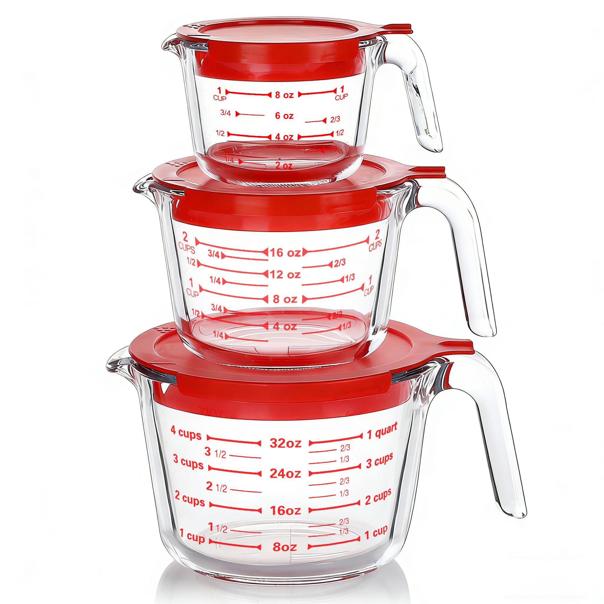 M MCIRCO glass measuring cups 1 cup with clear markings for precise measuring.
