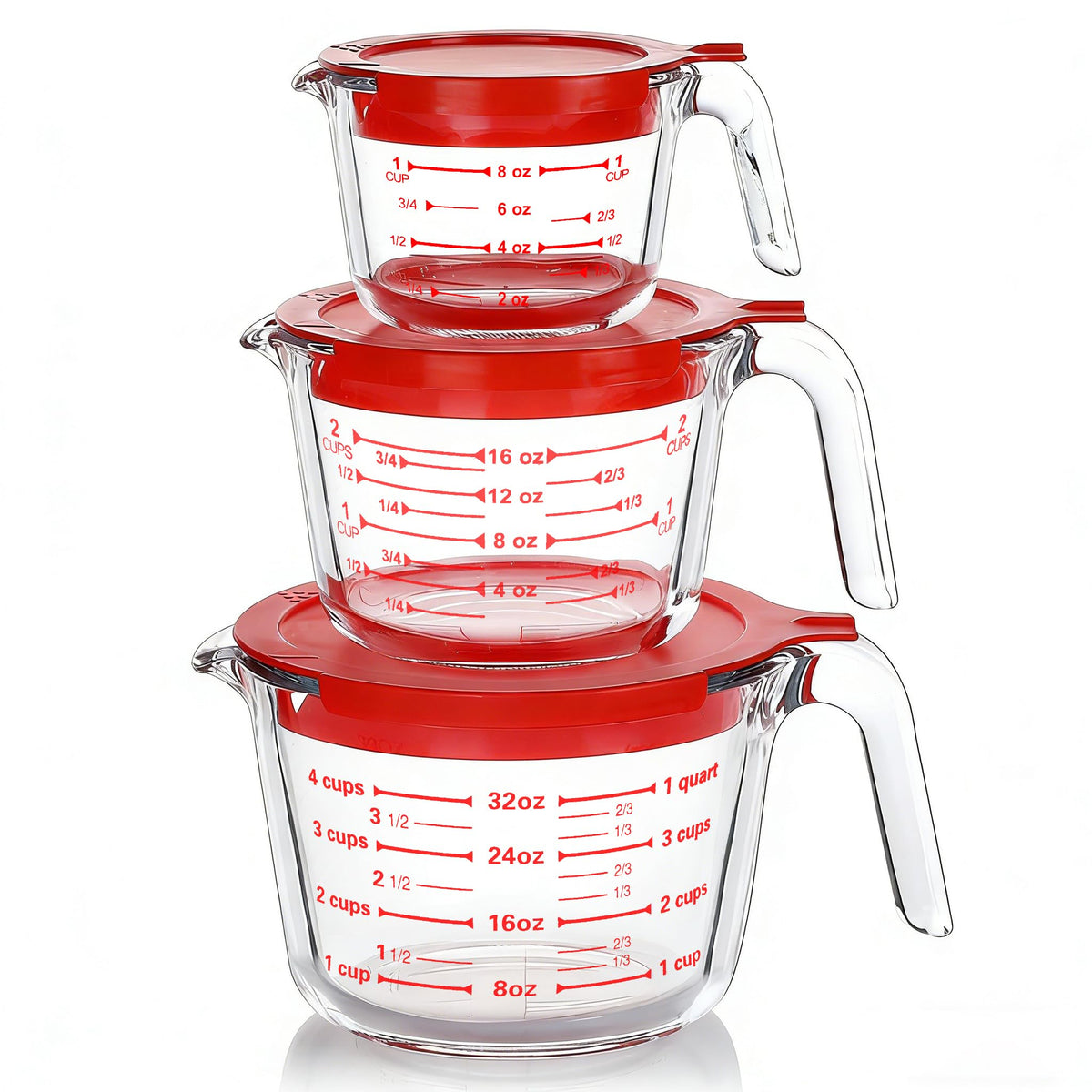 M MCIRCO glass measuring cups 1 cup with clear markings for precise measuring.