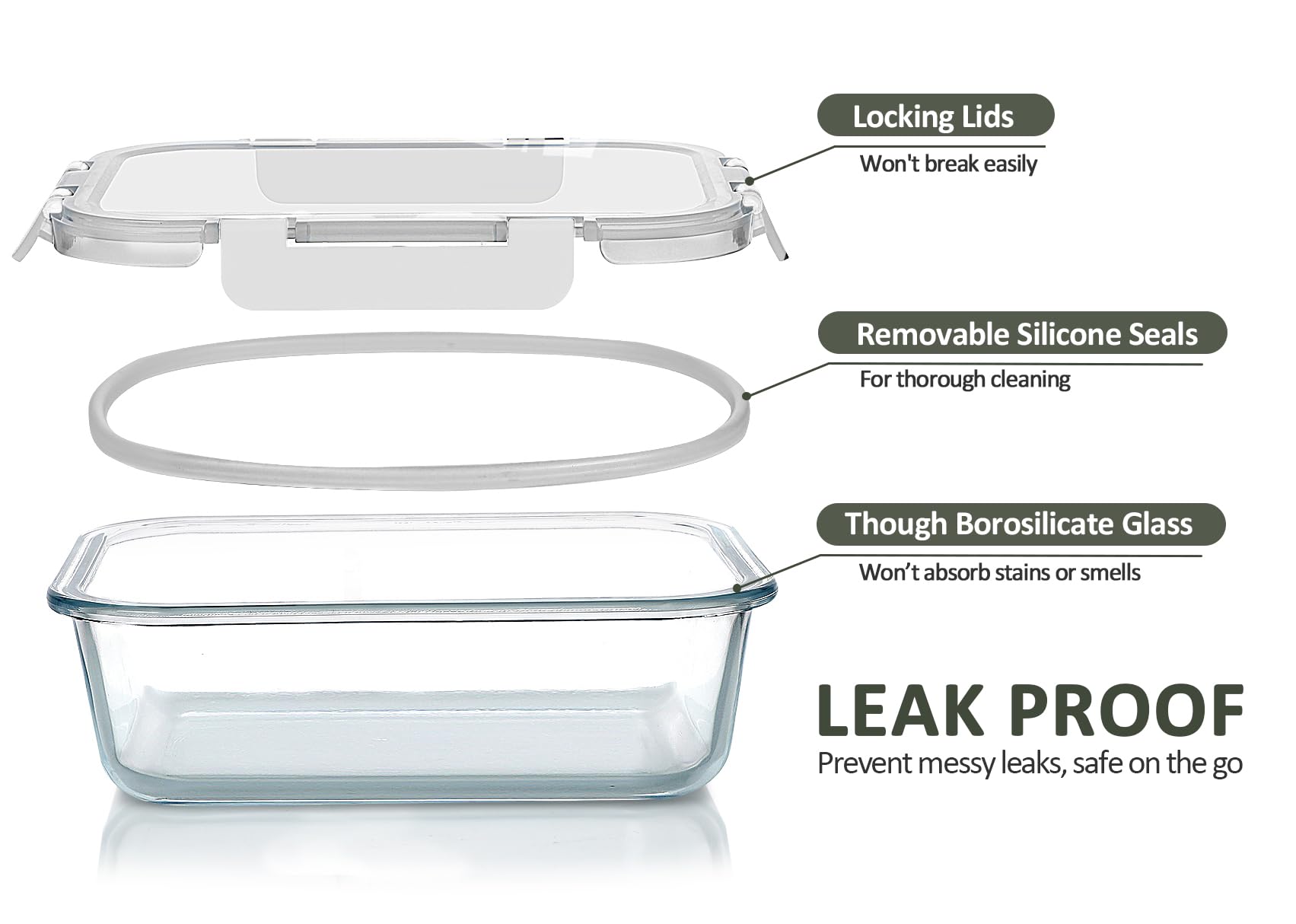 M MCIRCO borosilicate glass is microwave-safe for quick reheats.