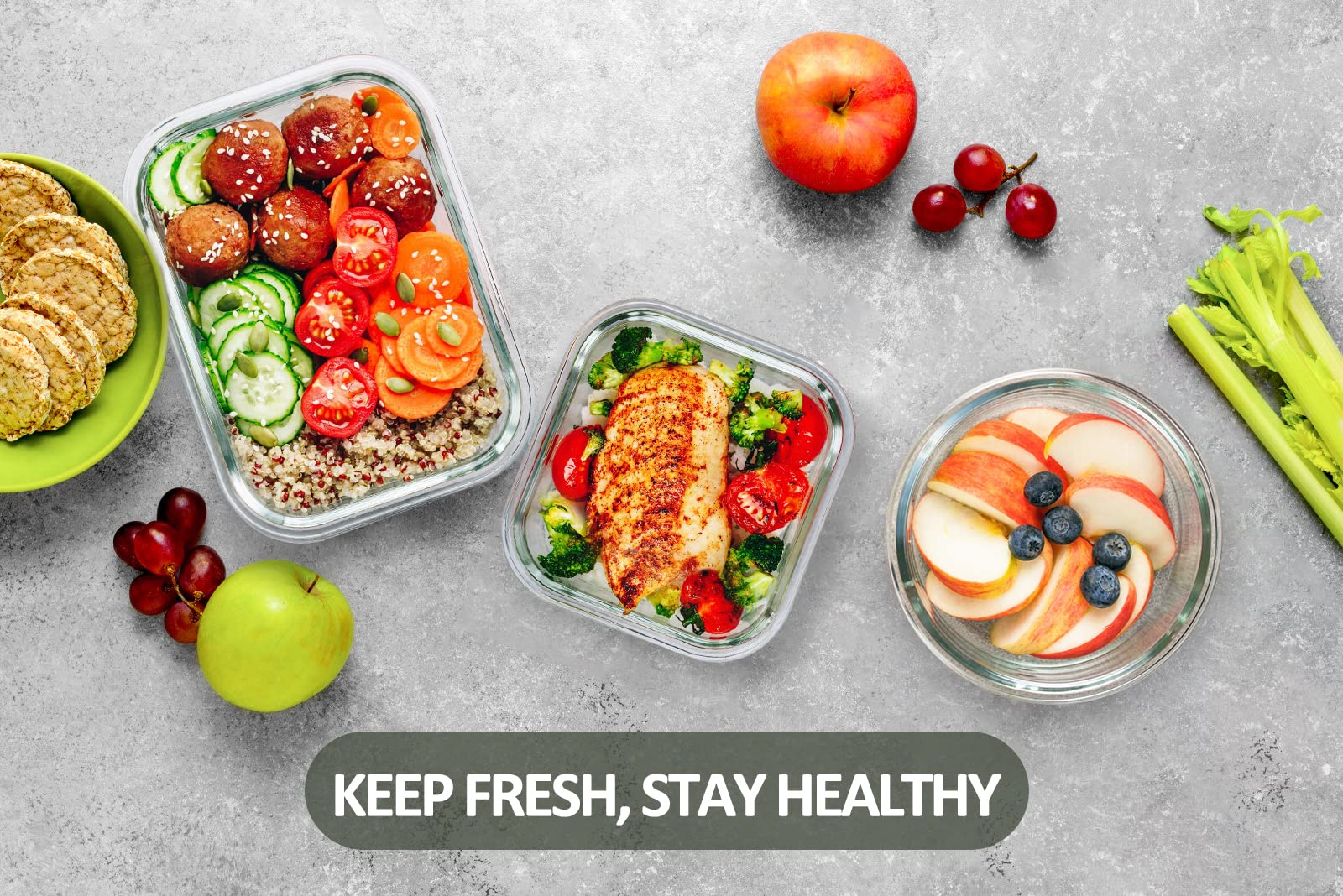 M MCIRCO stackable design helps maximize fridge and cabinet space.