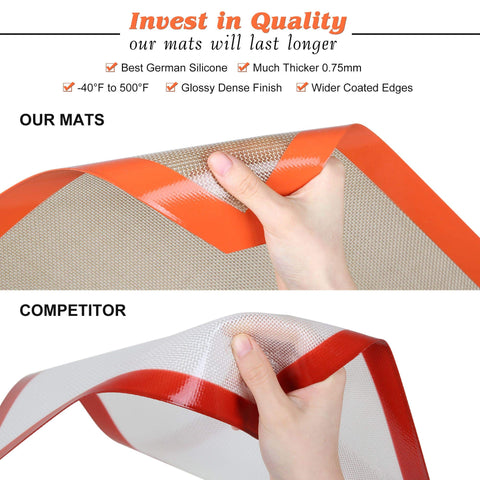 MMMAT silicone baking mat is dishwasher-safe for easy cleanup after baking