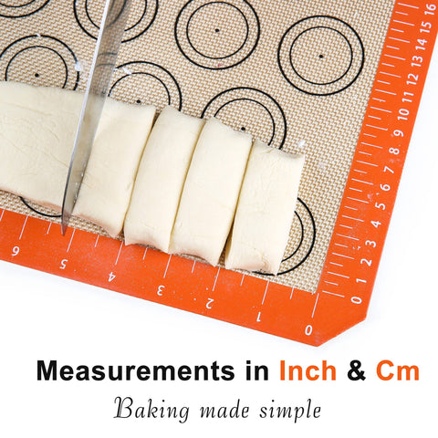 MMMAT half-sheet size fits standard pans for space-efficient baking