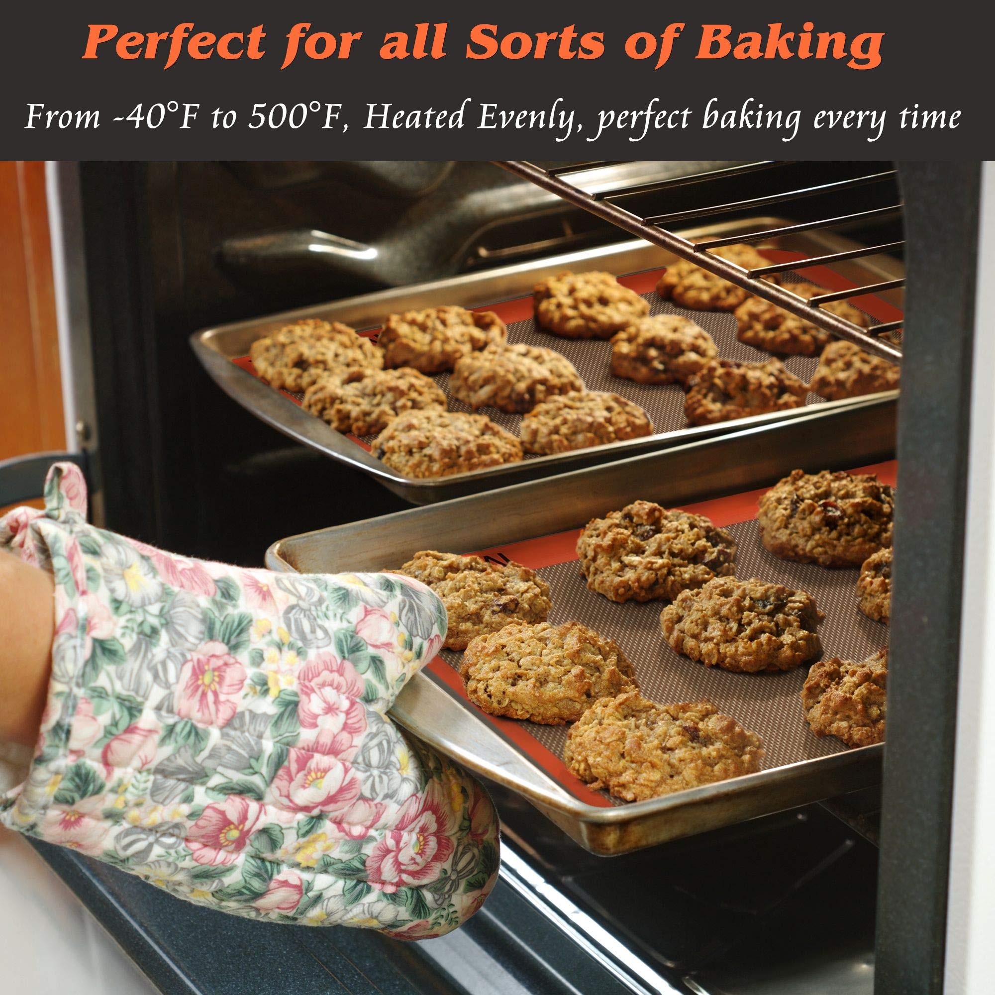 MMMAT non-slip design helps keep mats in place while baking