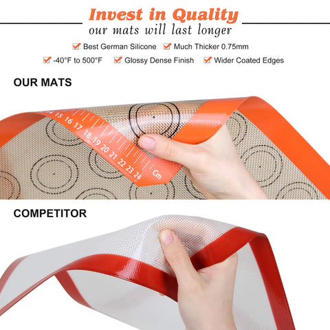 MMMAT mat ideal for pizza, macarons, and cookies in a reusable liner