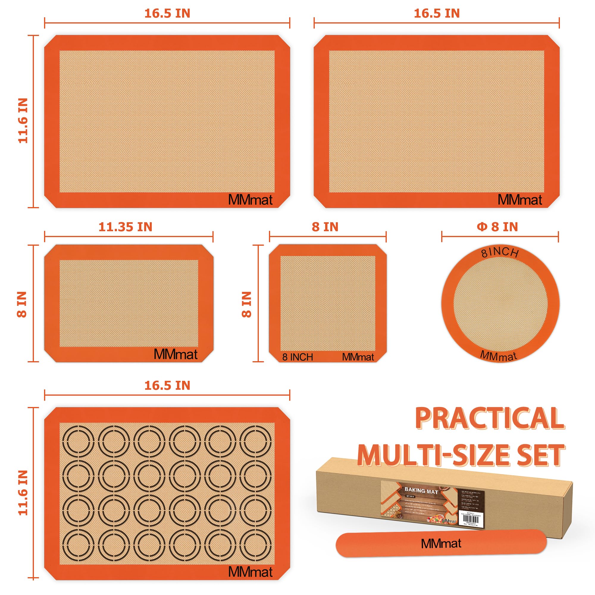 MMMAT mat with non-stick surface for easy food release and cleanup.