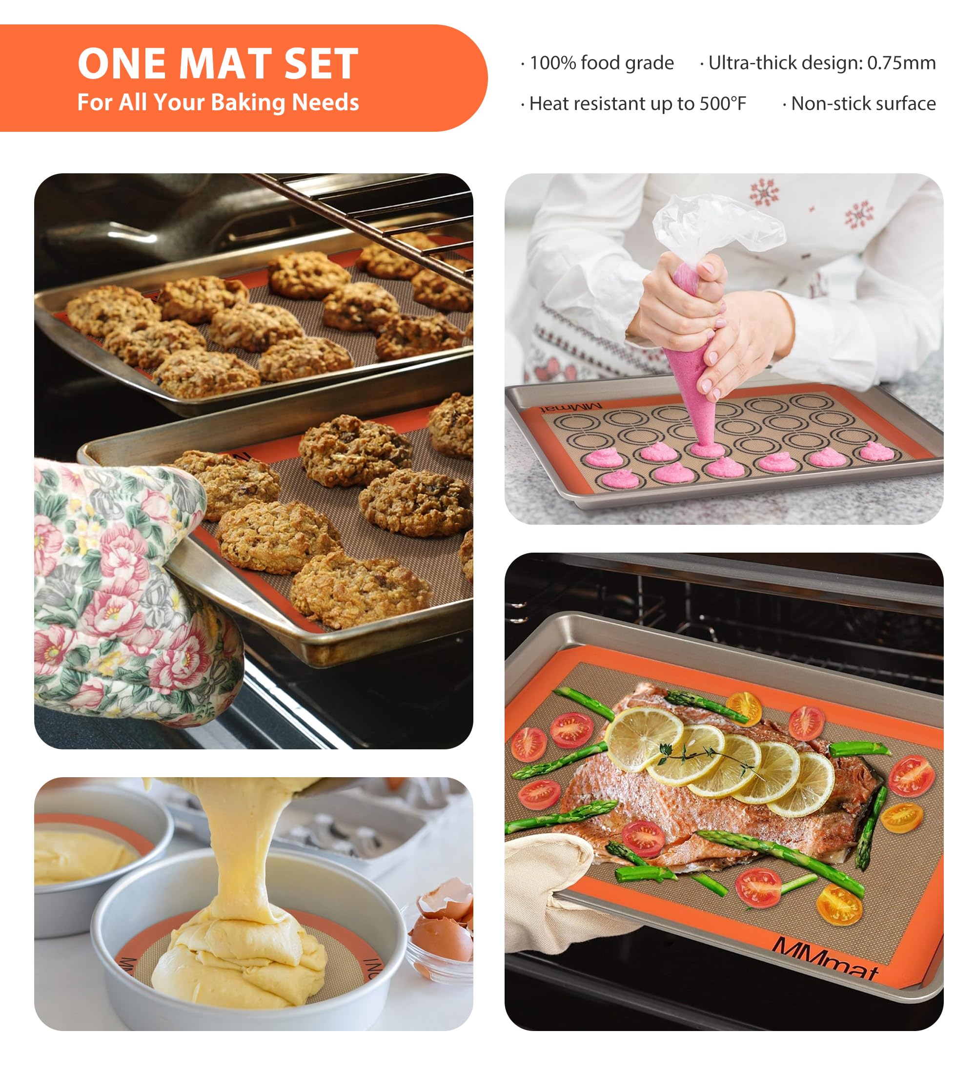 MMMAT 6-piece set displayed for cookies, pies, and pastries.