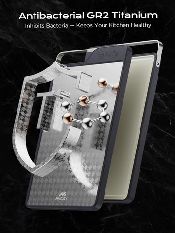 MNCOZY built-in juice groove captures liquids, keeping counters tidy during prep.