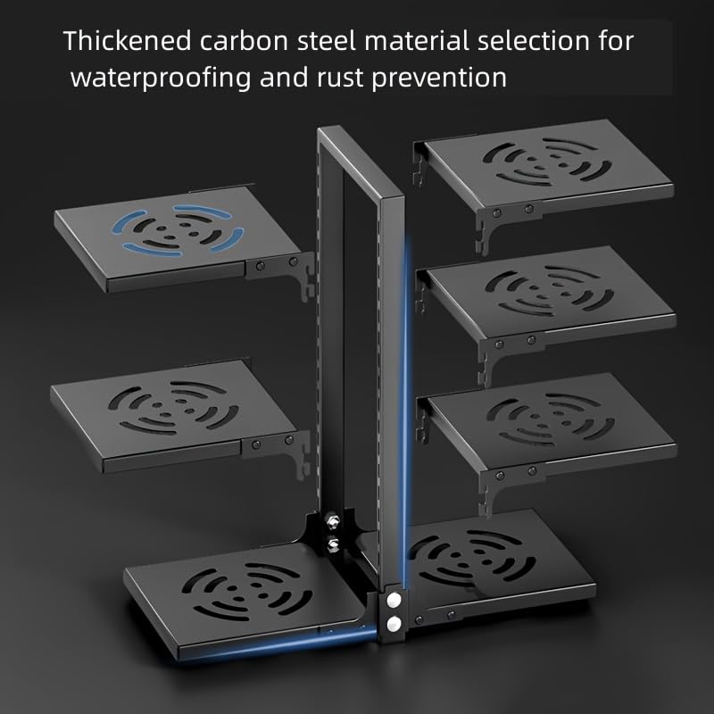 Mnftive no-drill installation helps you organize quickly on 24-inch deep shelves.