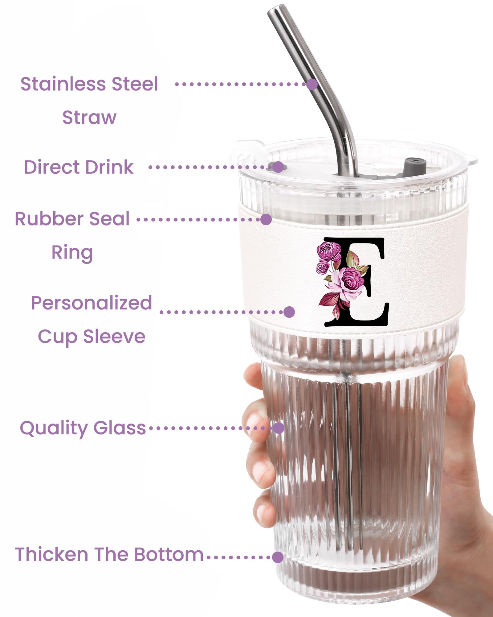 Compact MNZZ glass cup easy to hold with one hand for daily use