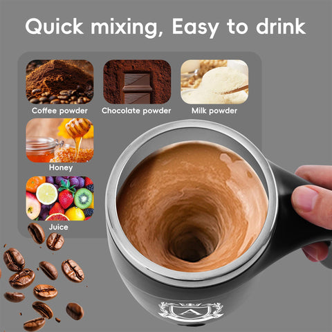 MNZZ USB-rechargeable stirring motor enables mess-free auto blending