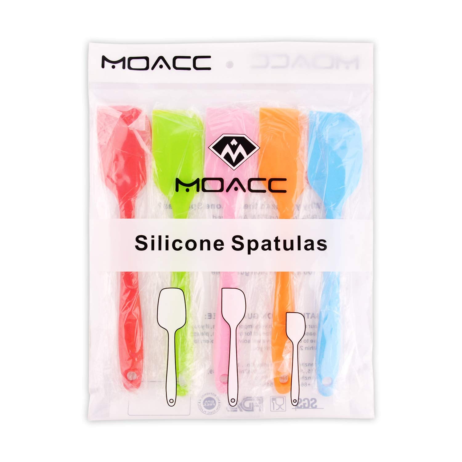 MOACC silicone spatula 8.5 inch size, perfect for jars and bowls.