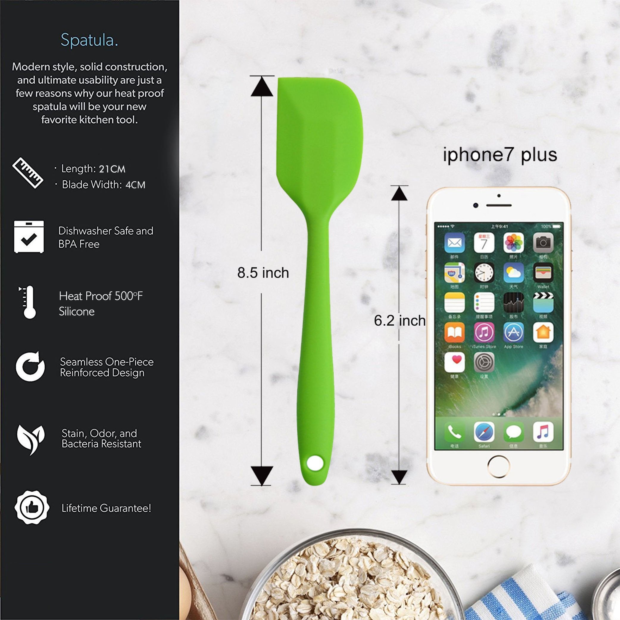 MOACC silicone spatula in dishwasher, easy cleaning after cooking.