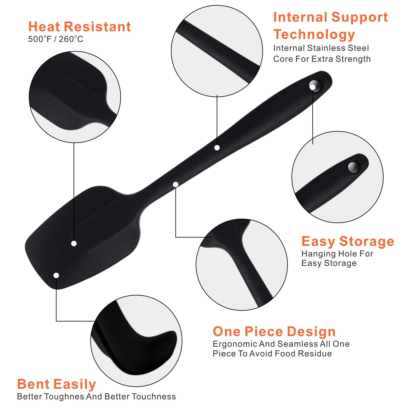 MOACC silicone spatula is dishwasher safe for easy cleanup