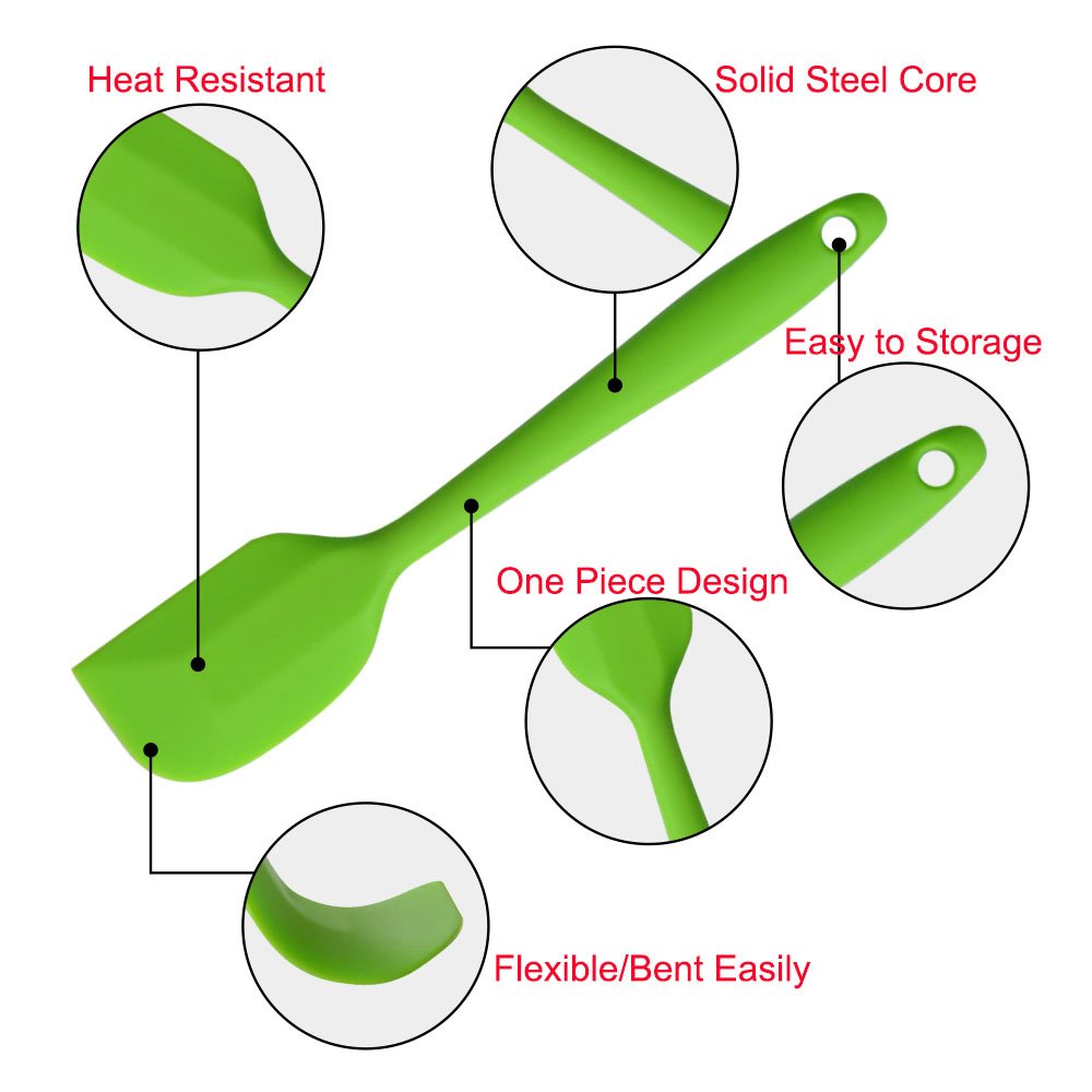 MOACC silicone spatulas 11-inch dishwasher-safe for easy cleaning