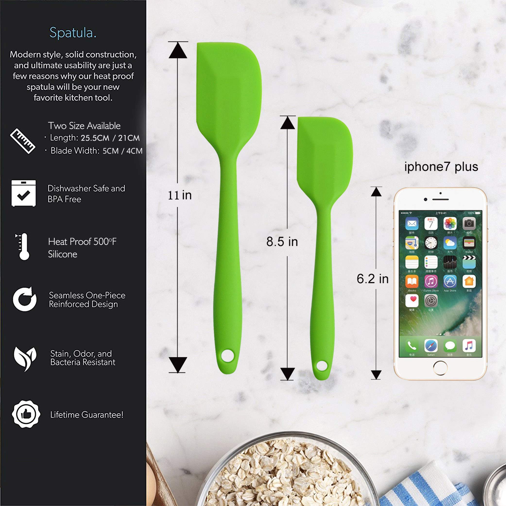 MOACC silicone spatulas 11-inch hanging loop for storage after washing