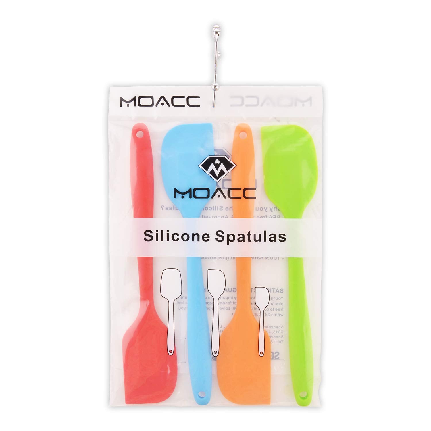 MOACC silicone spatulas 11-inch kid-friendly size suitable for little helpers