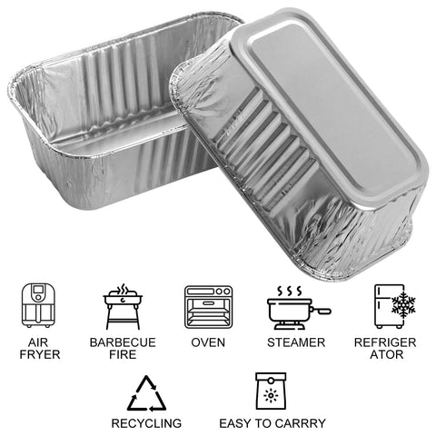 MOACOCK disposable baking pans 100-pack, convenient cleanup after baking.