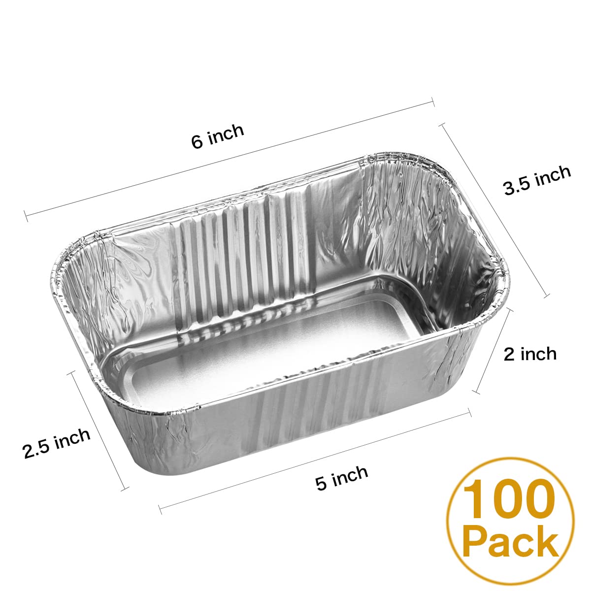 MOACOCK heavy-duty aluminum mini loaf pan, side view showing sturdy construction.