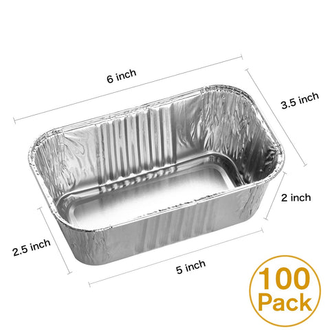MOACOCK heavy-duty aluminum mini loaf pan, side view showing sturdy construction.