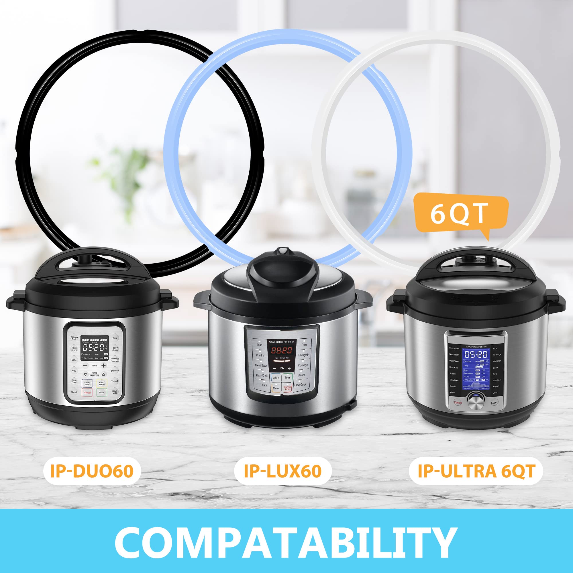 Mocoosy sealing rings compatibility with IP models like DUO60 and LUX60 for reliable fits.