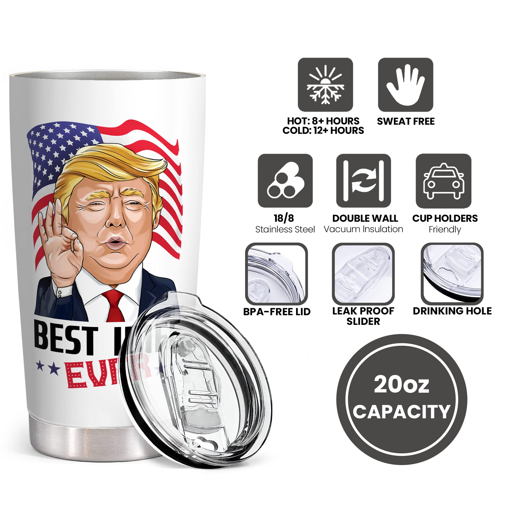Mocosweeties 20oz stainless steel tumbler, ideal Christmas gift for wife