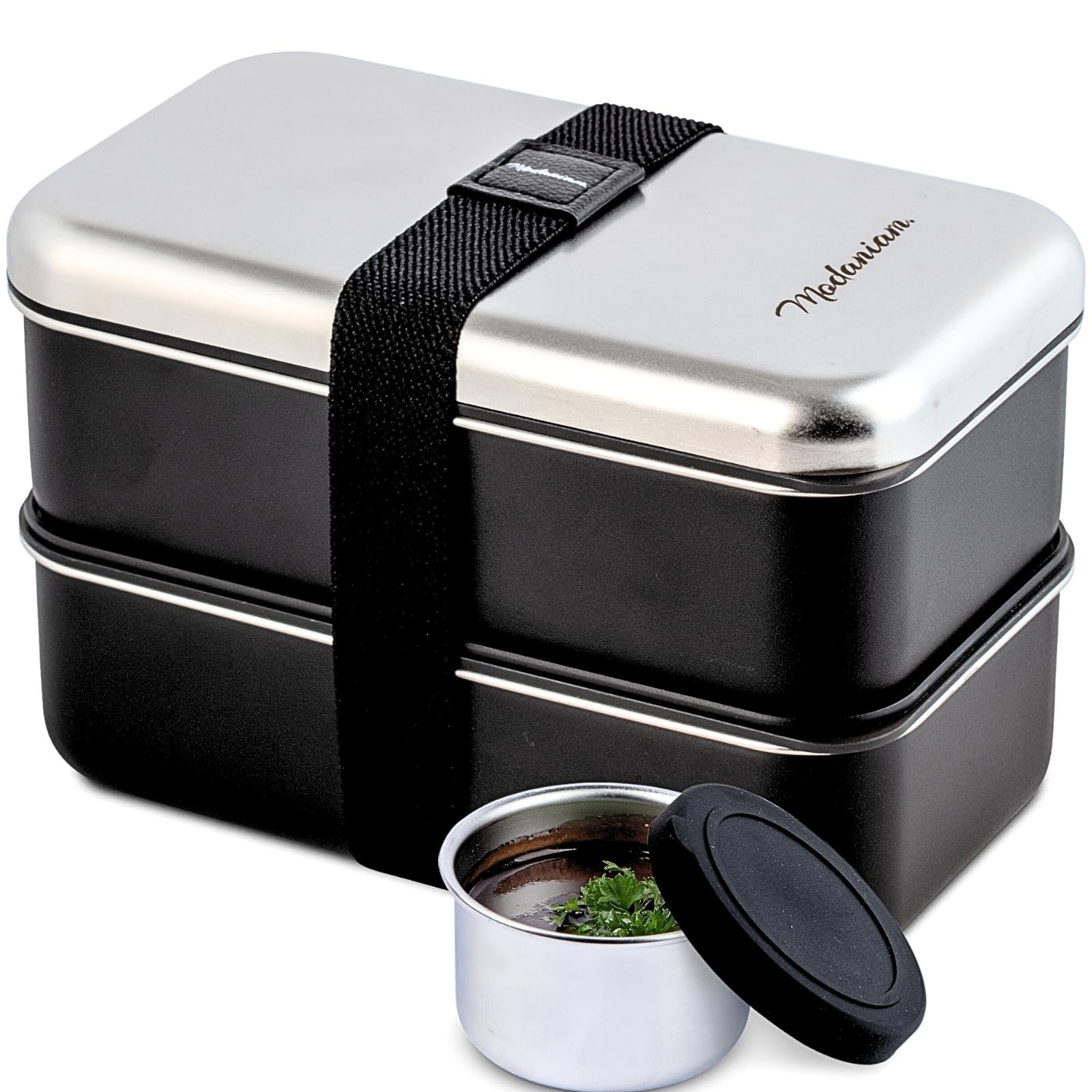 Modaniam leak-proof stackable bento box with secure lid for on-the-go meals.