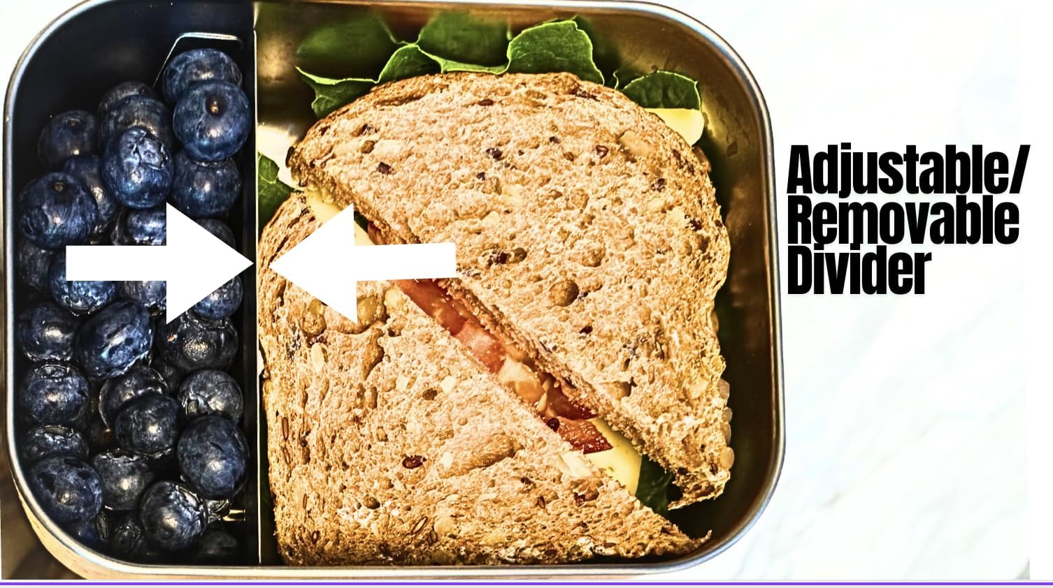 Modaniam three-compartment lunchbox offers portion control for balanced meals.