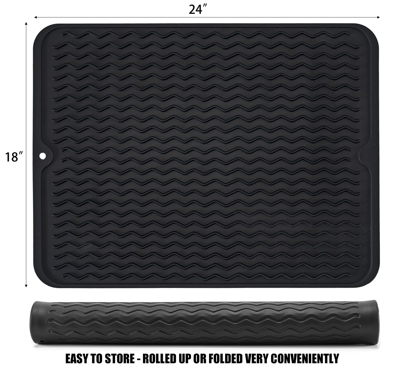 MODENGKONGJIAN dish drying mat rolled for compact storage