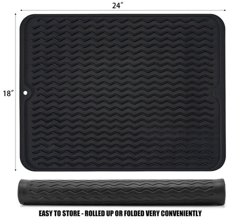 MODENGKONGJIAN dish drying mat rolled for compact storage
