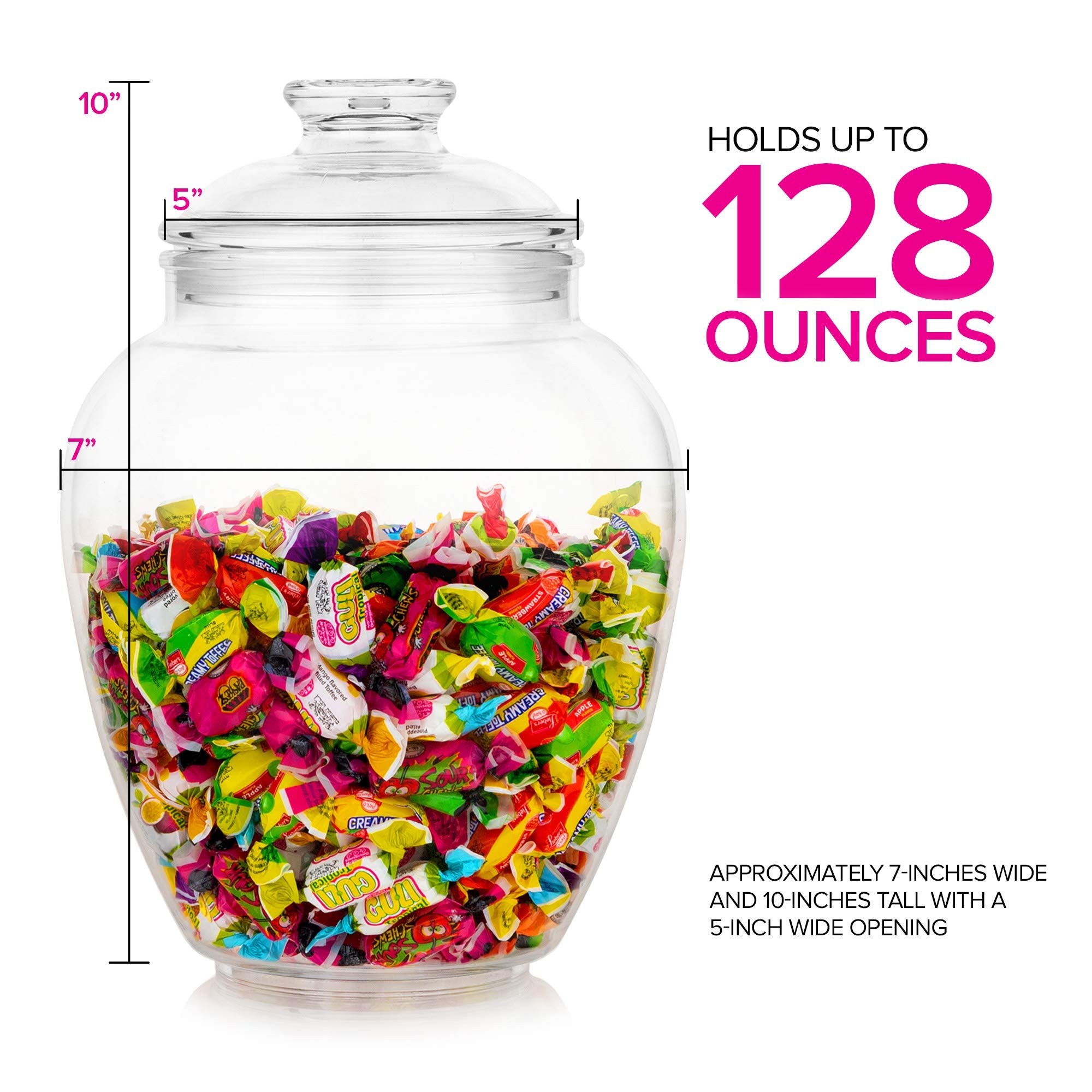 Modern Innovations 1-gallon apothecary jar in clear acrylic for transparent display