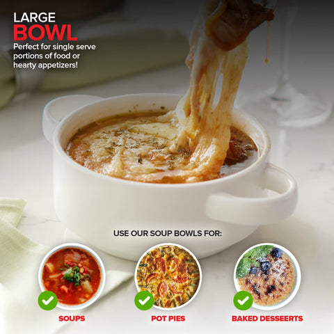 Modern Innovations 20 oz bowls ideal for soups, stews, and more.
