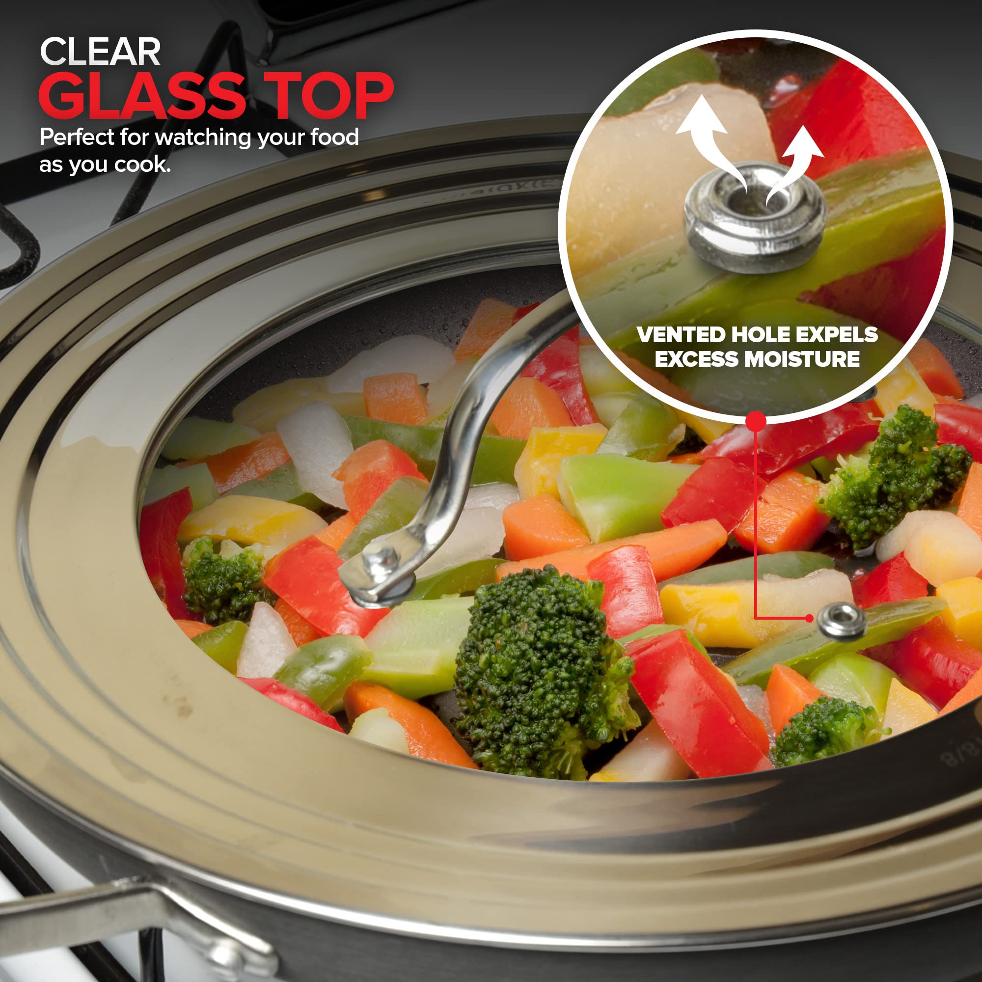Modern Innovations heat-resistant lid up to 425F for versatile cooking