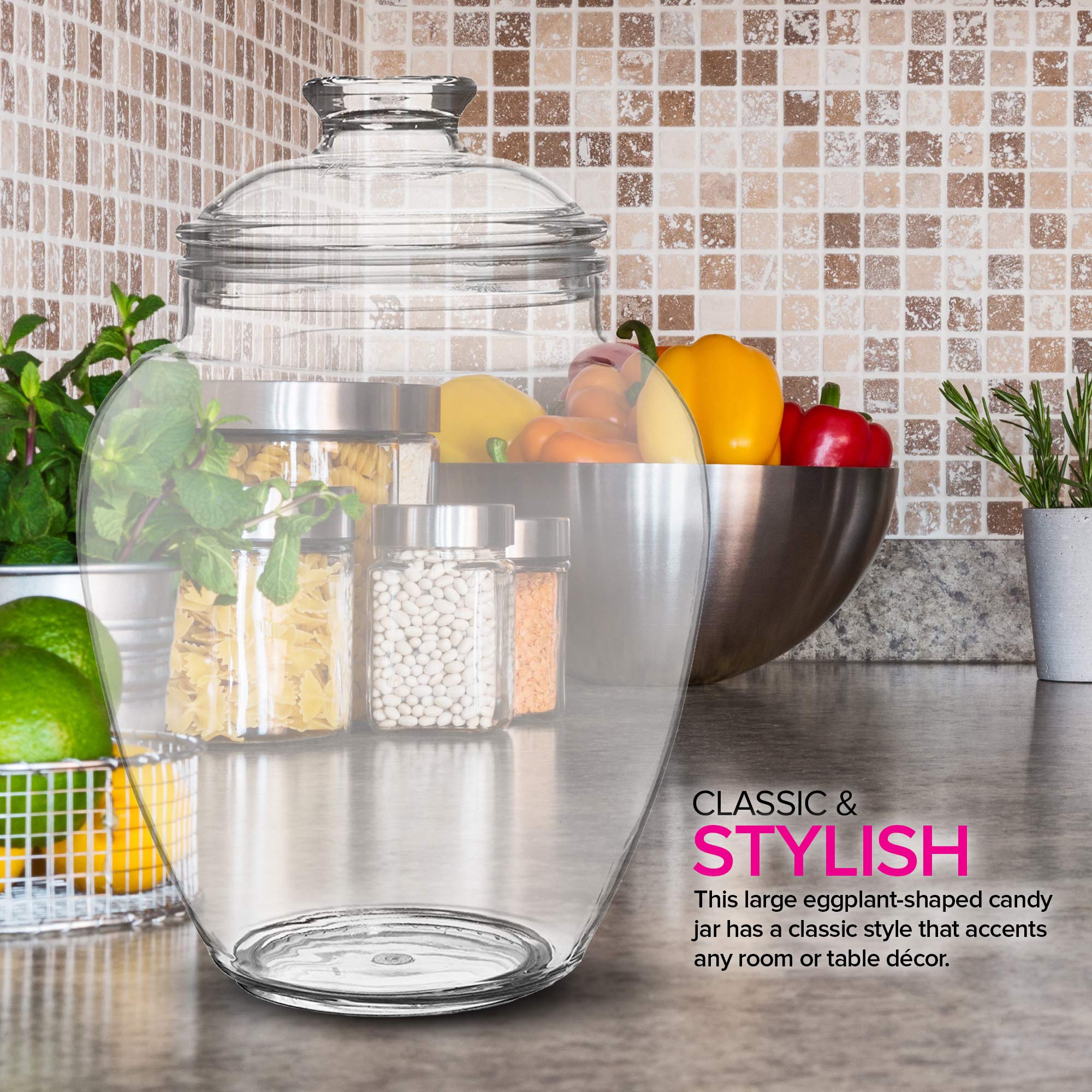 Modern Innovations kitchen decor centerpiece jar suitable for candy, cookies, or bath salts