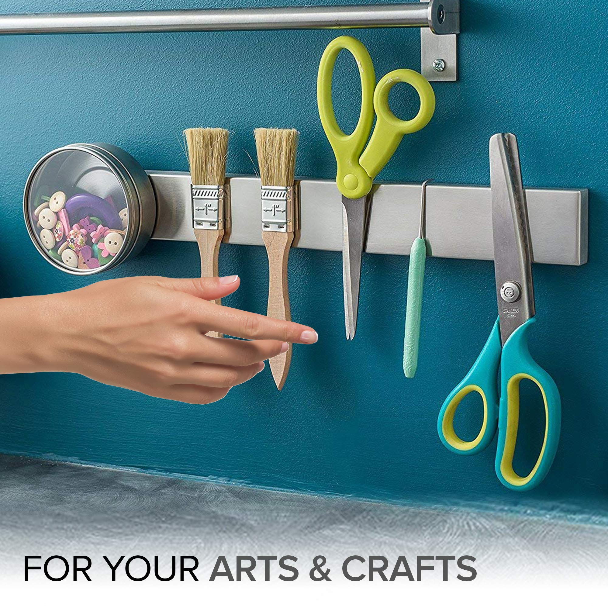 Modern Innovations bar displaying tools and scissors neatly.