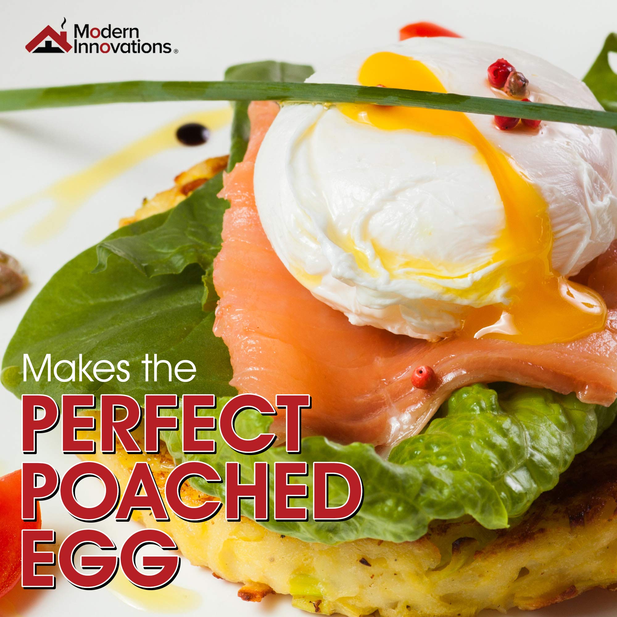 Modern Innovations silicone spatula included for smooth egg removal