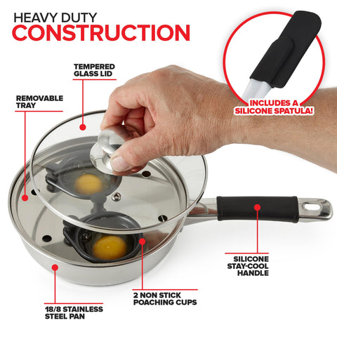 Modern Innovations silicone spatula included for gentle egg removal