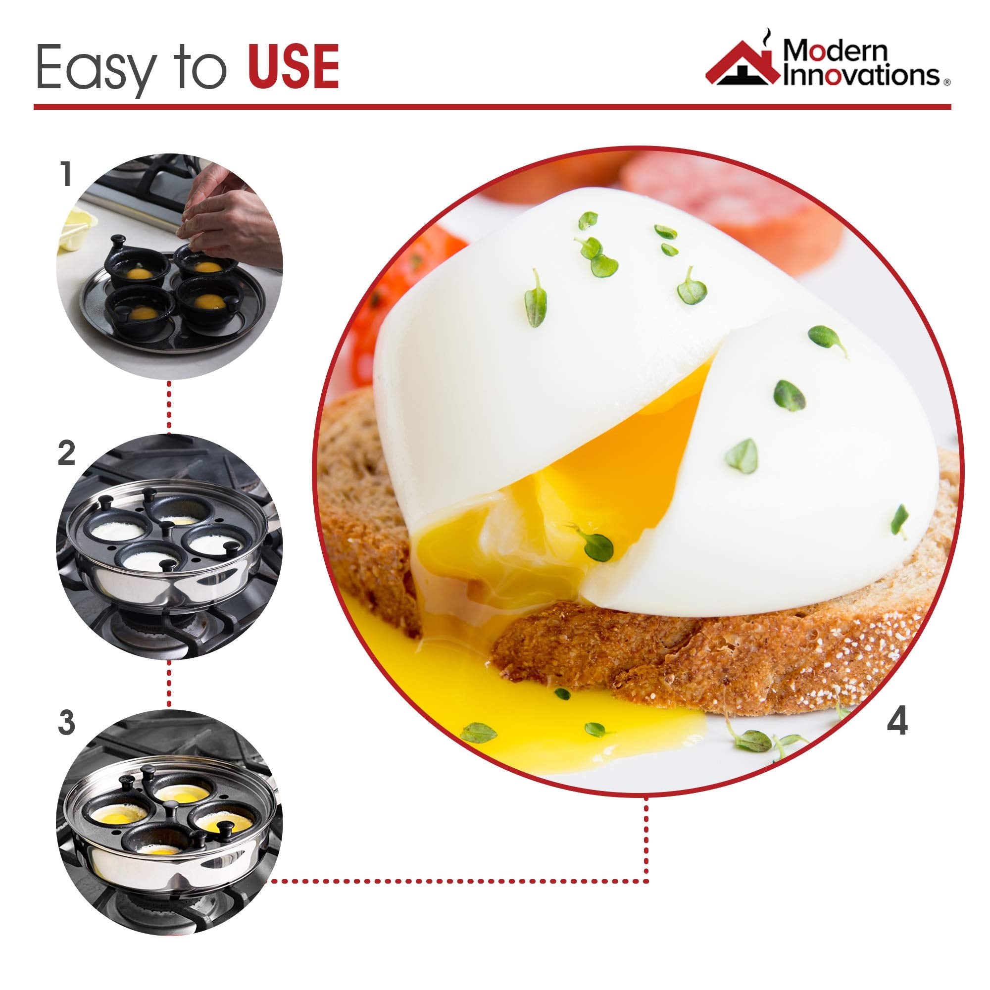 Modern Innovations stainless steel poacher pan shown for durable daily use
