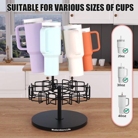 Modernbarn.life full display of six cups and accessories in organized layout