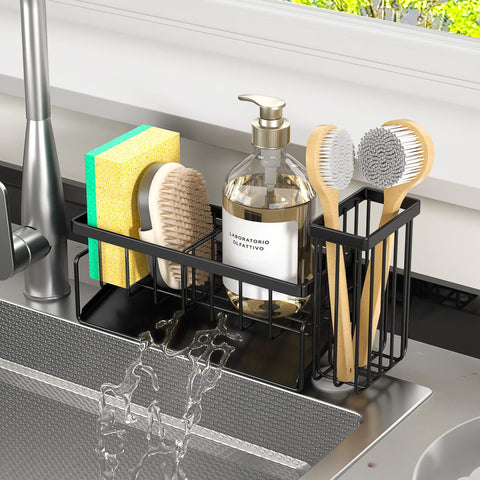 MODRACKLY sponge holder with angled drainage tray keeps the counter dry
