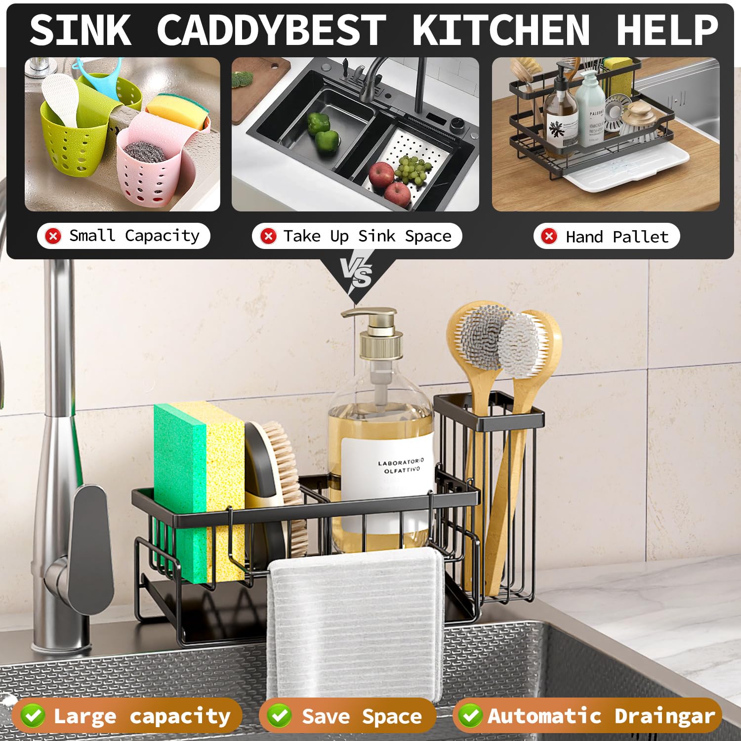 MODRACKLY stainless steel frame provides stability without scratching surfaces