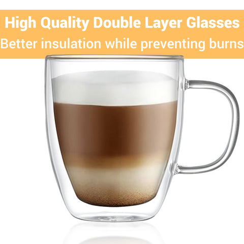 Modvera borosilicate glass mug endures daily use and is dishwasher-safe